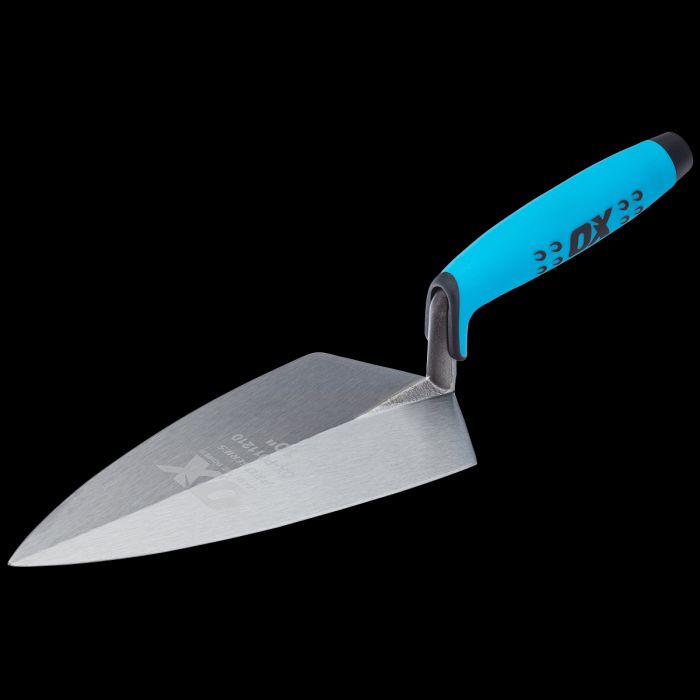 Product image with black backdrop of brick trowel Philadelphia pattern.