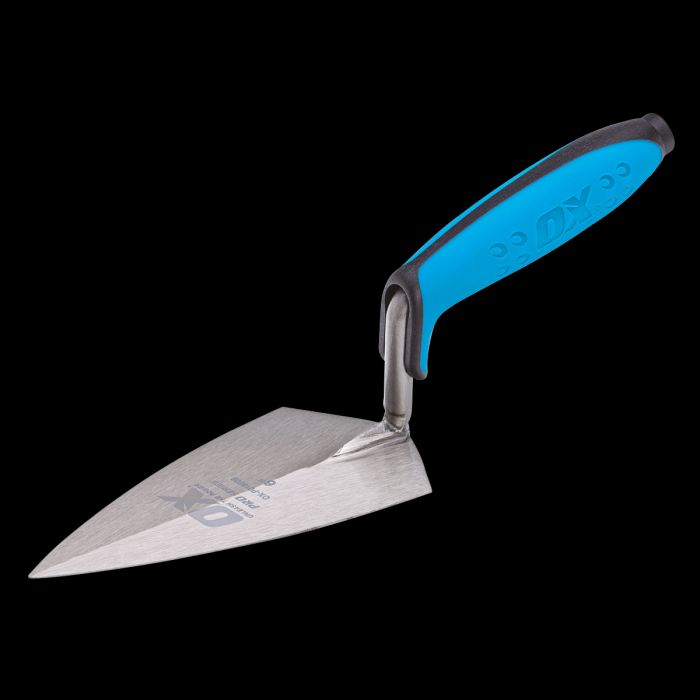 Product image with black backdrop of pointing trowel.