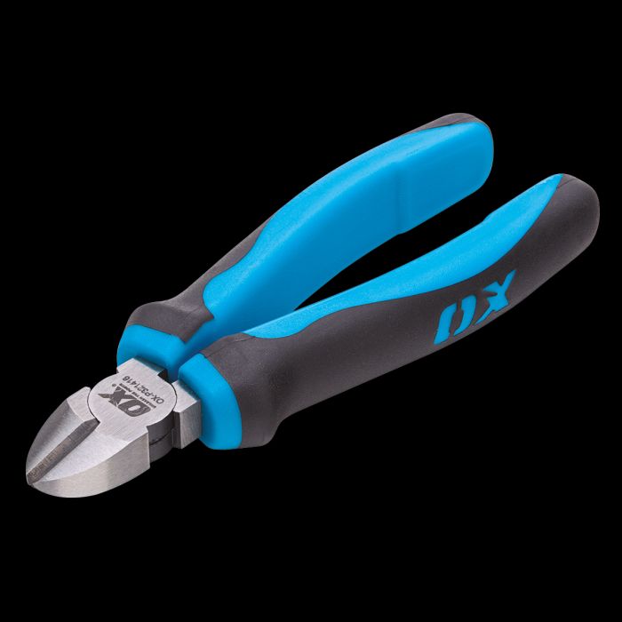 Product image with black backdrop of cutting pliers.